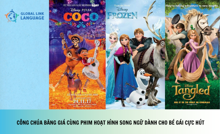 Công chúa băng giá cùng phim hoạt hình song ngữ cho bé gái cực hút