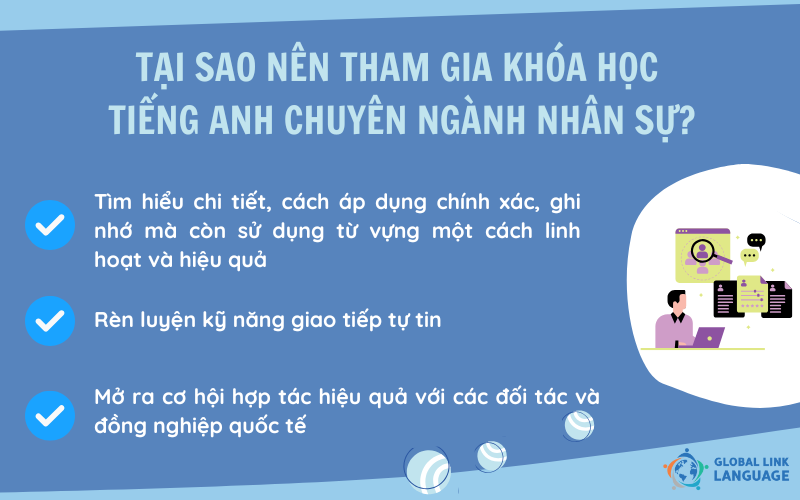 tại sao nên tham gia khóa học tiếng Anh chuyên ngành nhân SỰ?