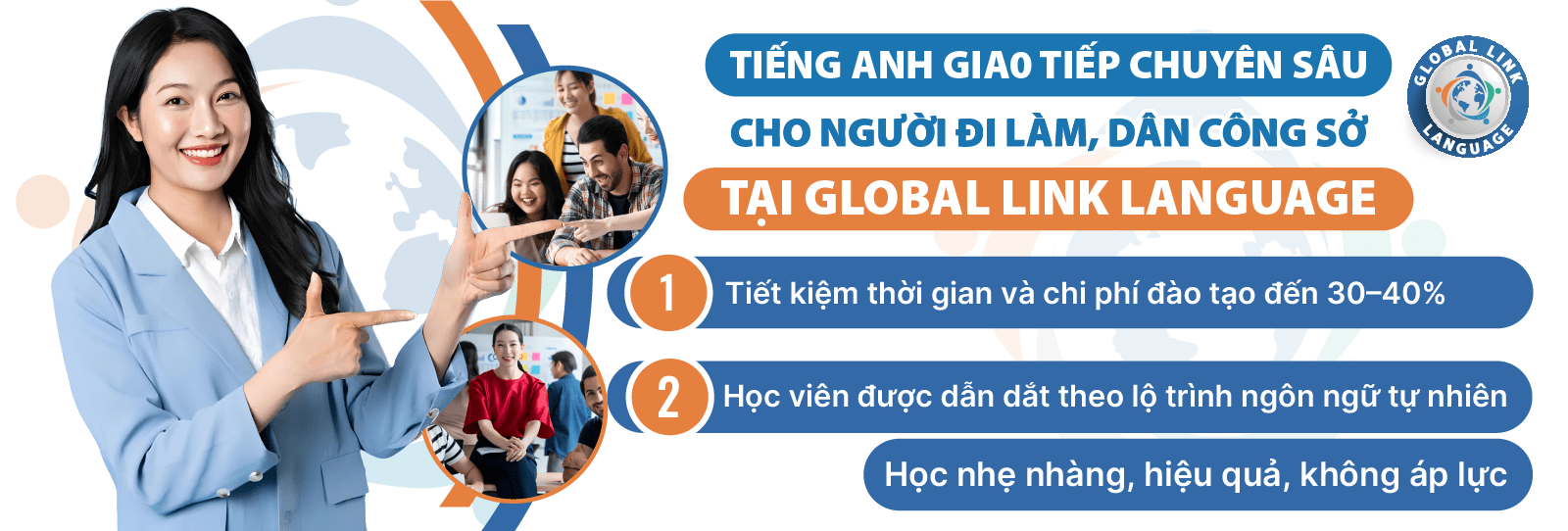 Khóa học tiếng Anh giao tiếp cho người đi làm tại Global Link Language