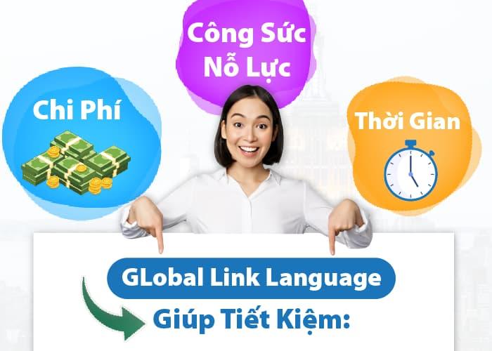 khoá học tiếng Anh cho người mới bắt đầu tại GLobal Link Language giúp tiết kiệm tối đa thời gian và công sức nỗ lực