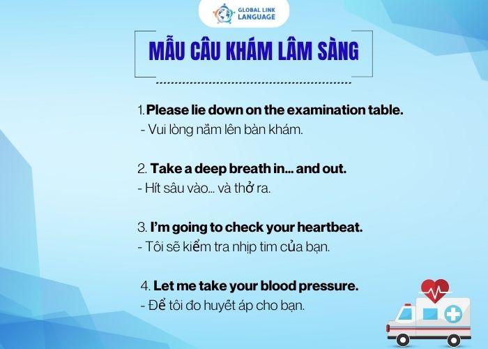 Tiếng Anh giao tiếp ngành Y: Mẫu câu khám lâm sàng 