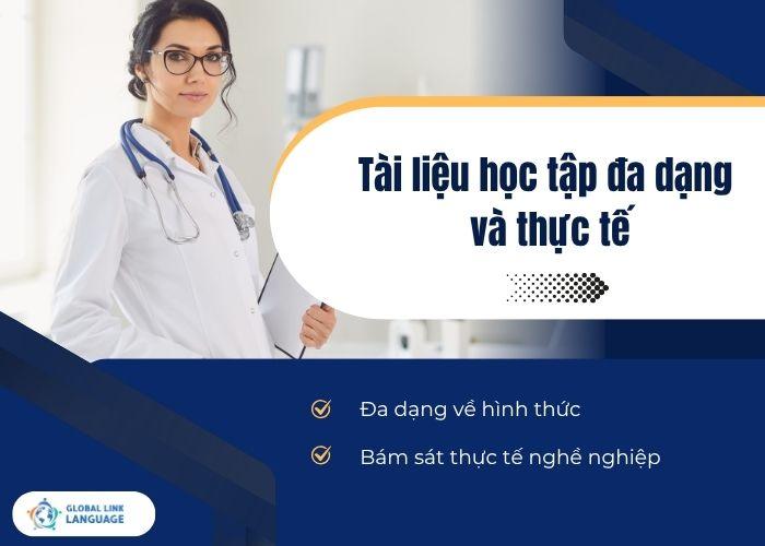 Khóa học tiếng Anh giao tiếp ngành Y Dược: tài liệu học tập đa dạng, thực tế