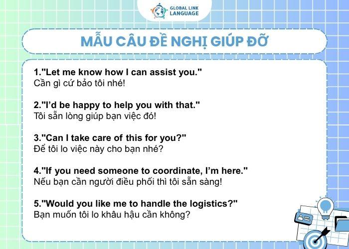 Tiếng Anh cho người đi làm đề nghị giúp đỡ
