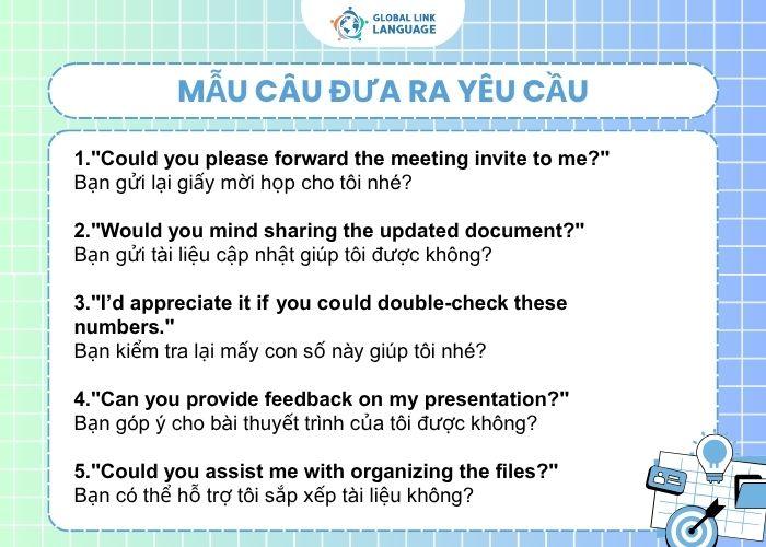 Tiếng Anh cho người đi làm đưa ra yêu cầu