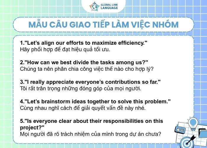 Tiếng Anh cho người đi làm về giao tiếp làm việc nhóm