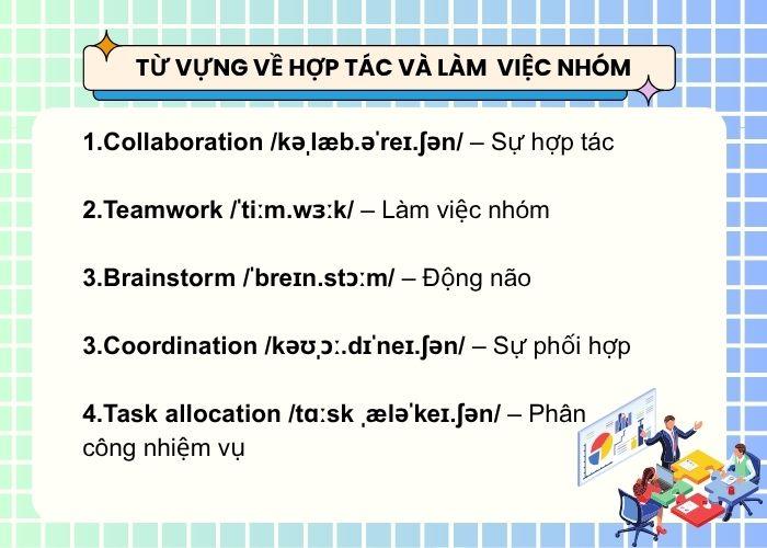 Tiếng Anh cho người đi làm về hợp tác và làm việc nhóm