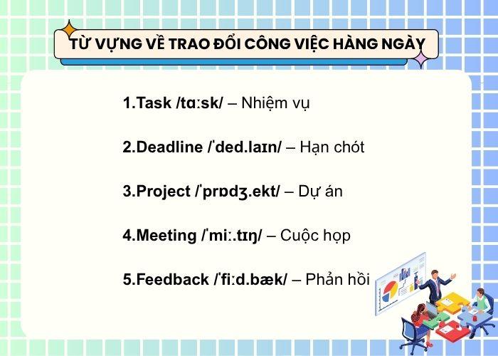 Tiếng Anh cho người đi làm trao đổi công việc hàng ngày