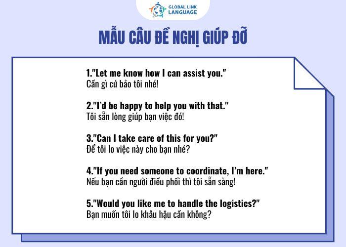 Tiếng Anh giao tiếp cho người đi làm đề nghị giúp đỡ