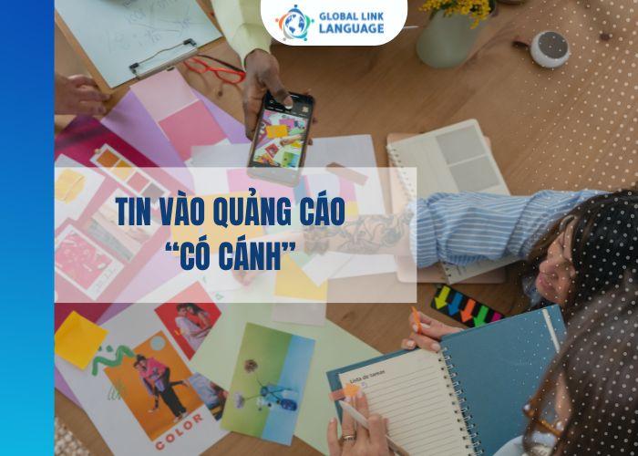 Trung tâm tiếng Anh cho người đi làm Tin vào quảng cáo có cánh