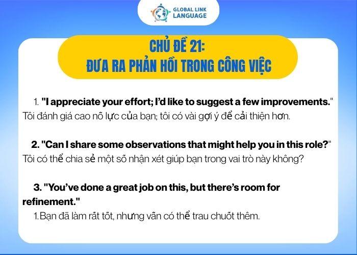 Tiếng Anh giao tiếp cho người đi làm
