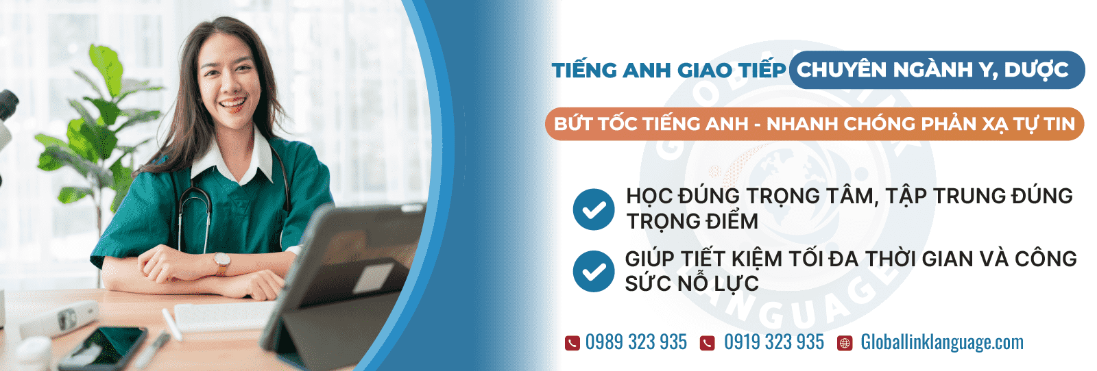 Global Link Language là trung tâm tiếng Anh chuyên sâu cho ngành Y Dược 