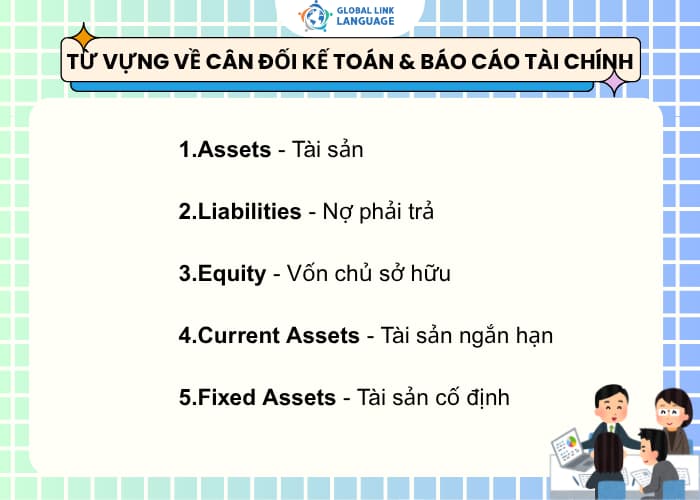 Từ vựng tiếng Anh kế toán về bảng cân đối kế toán và báo cáo tài chính
