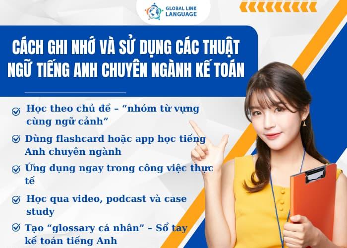 Với phương pháp học hiệu quả sẽ giúp bạn ghi nhớ và sử dụng các thuật ngữ tiếng Anh Kế toán một cách dễ dàng hơn