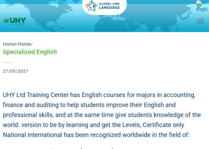 Trung tâm dạy tiếng Anh chuyên ngành Kế toán UHY Ltd Training Center