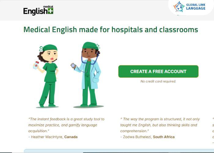 Website học tiếng Anh online Medical English Online