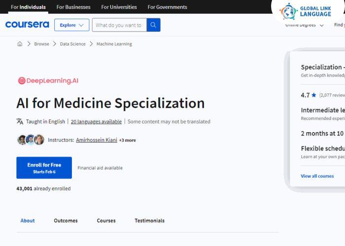 Website học tiếng Anh Y khoa Coursera