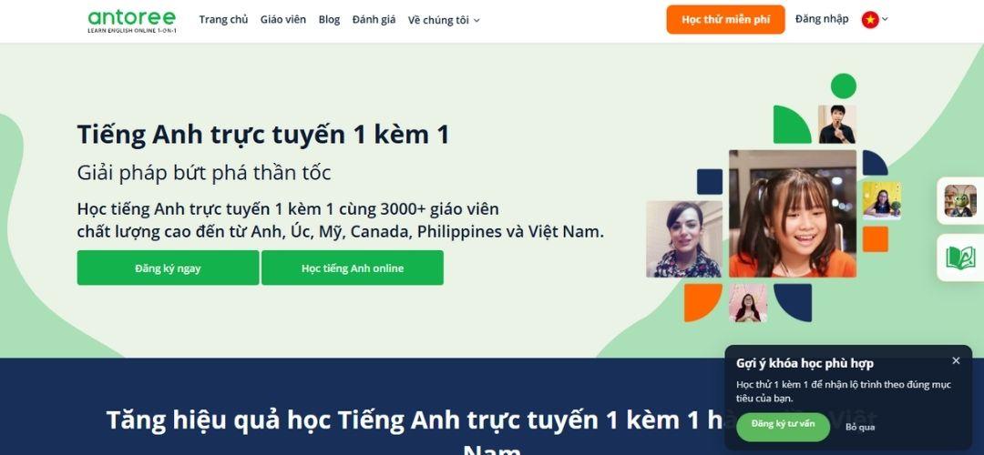 Antoree: Chương trình 1 kèm 1 cần xem xét theo lộ trình cá nhân
