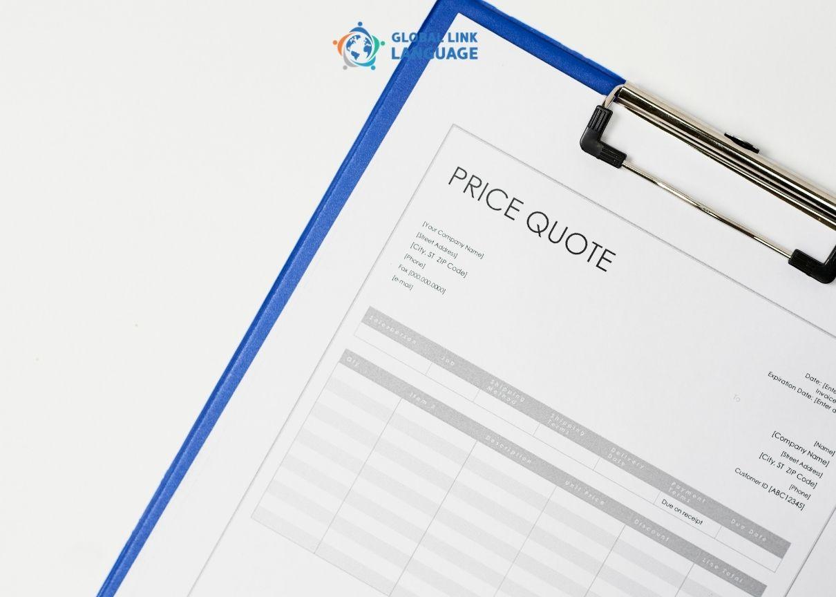 Báo giá đã thể hiện đủ tiền thuê và các khoản sử dụng chưa?