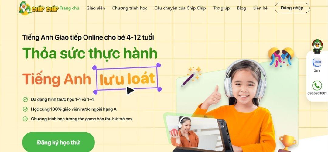 Chip Chip: Lựa chọn để phụ huynh tìm hiểu lớp riêng cho trẻ em
